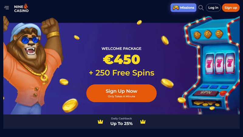 ninecasino welcome bonus