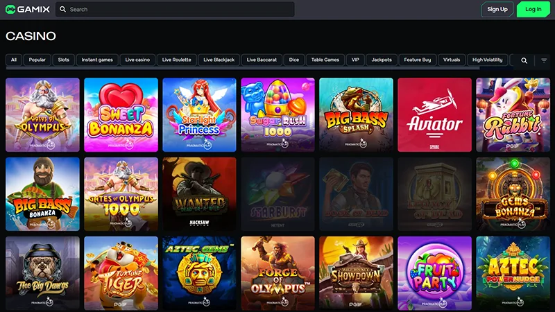 gamix casino games